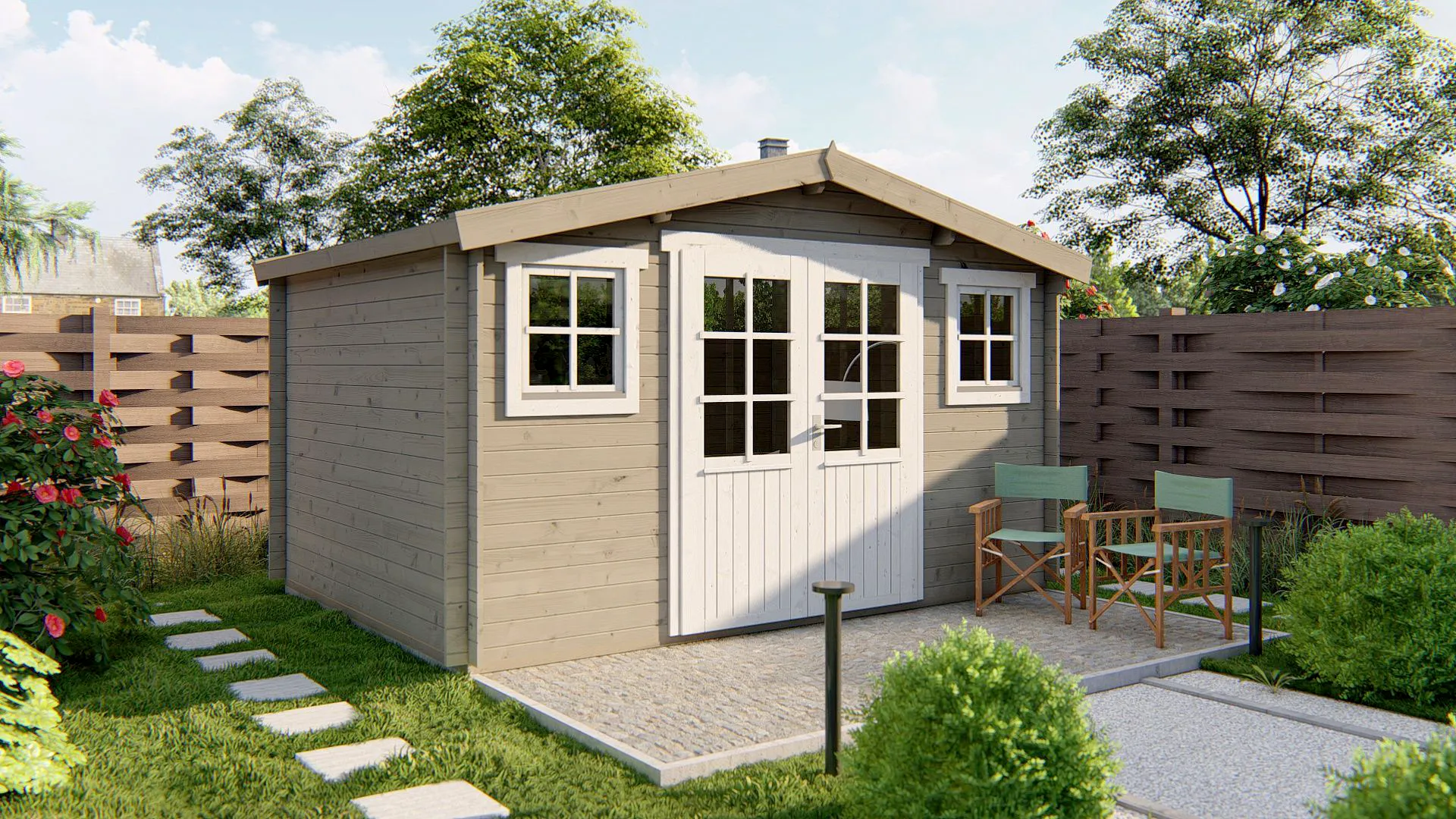 Abri de jardin Evere peint